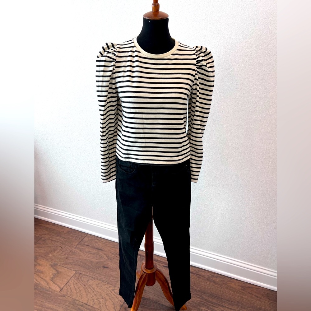 Zara Long Sleeve top with Pull & Bear Black jeans